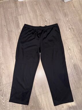 tek gear Black Men's Drawstring Joggers WARM GeAR Sport Athletic Casual Fleece
